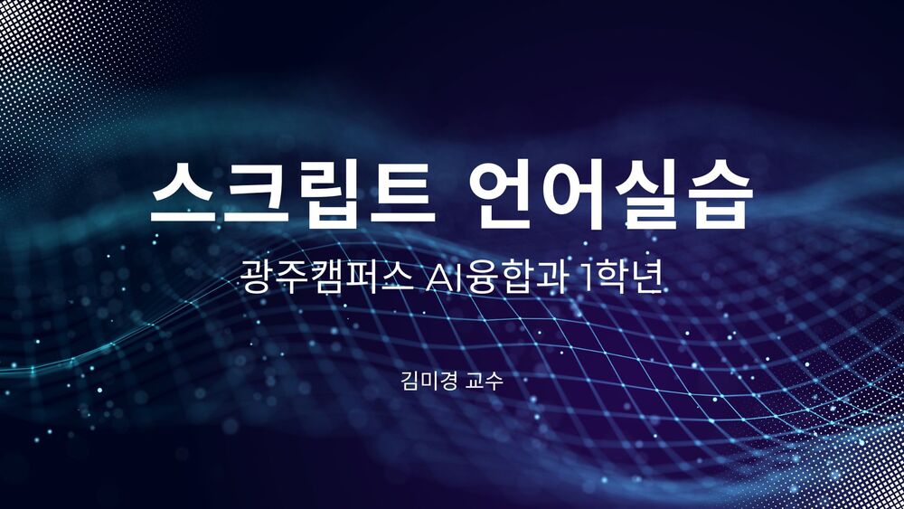 스크립트 언어실습